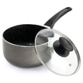 thumbnail image 4 of Oster 2.5 Quart Merrion Nonstick Aluminum Saucepan with Lid in Metallic Grey, 4 of 7