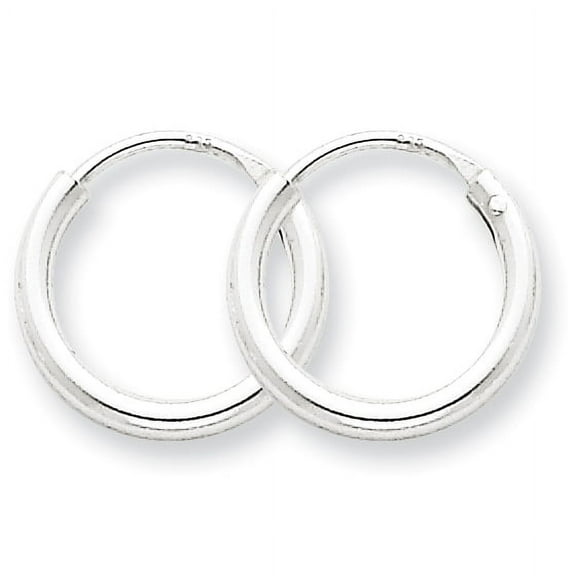 Primal Silver Sterling Silver 2mm Hoop Earrings