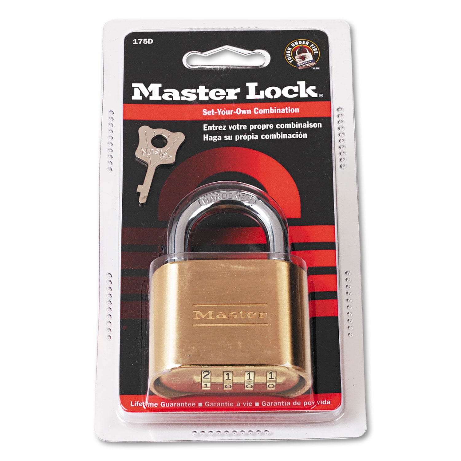 Brink's COMBO 4-DIAL COMBINATION RESETTABLE PADLOCK 30mm SOLID BRASS Weather-Res 