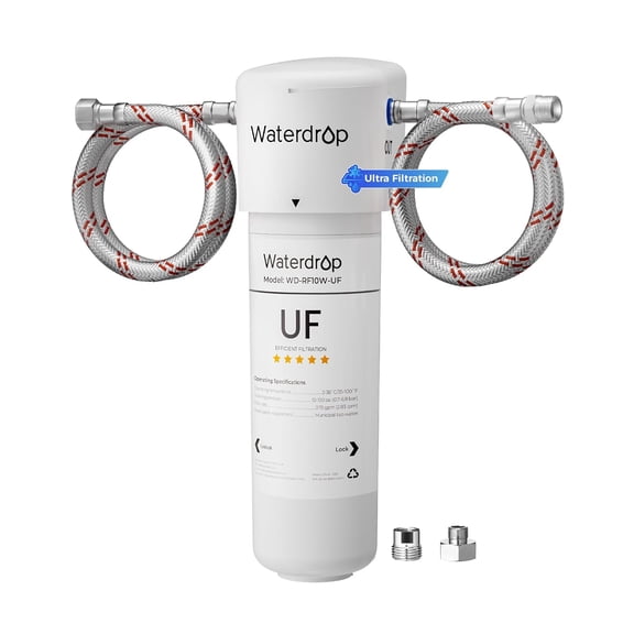 Waterdrop 10UAW-UF 0.01 μm Ultra Filtration Under Sink Water Filter System, 1 Year, Reduces Lead, Chlorine, Bad Taste & Odor