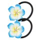 thumbnail image 1 of Flower Hair Scrunchies Made of Soft Clay for Decoration 2Pcs Elastic Rings, 1 of 5