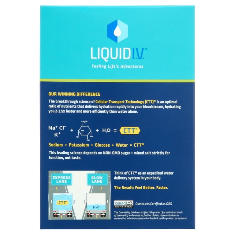 Liquid I.V. Hydration Multiplier Electrolyte Drink Mix Packets, 6 CT  Ingredients - CVS Pharmacy