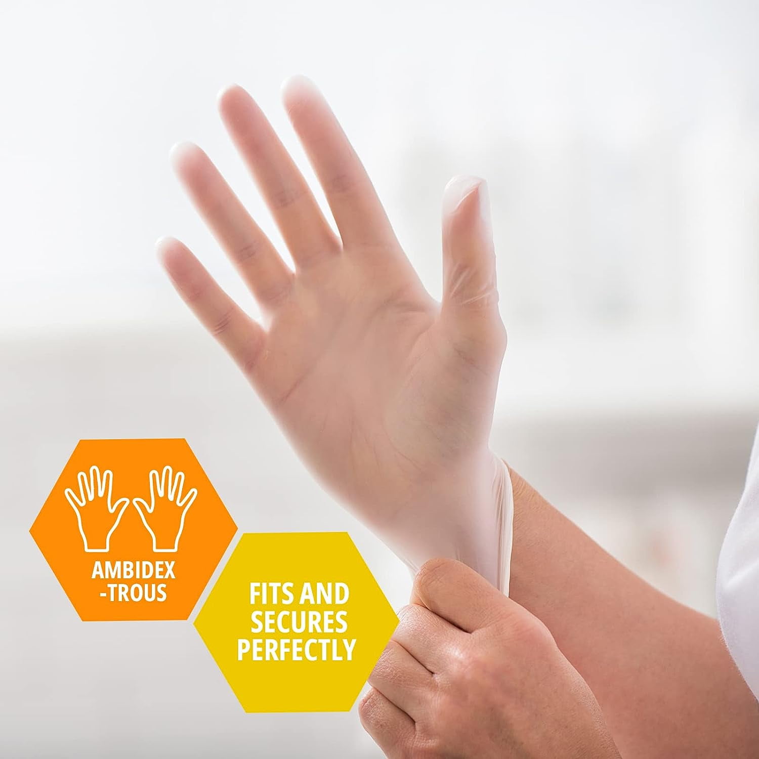 MEDPRIDE Vinyl Gloves Powder-Free Disposable Gloves – Small, 1000-Pack, 4.3 mil Thick, Latex Free Non-Sterile Medical Gloves for Cleaning, Cooking & Examinations