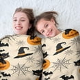 thumbnail image 5 of Black Cat Pumpkin Halloween Pattern Round Blanket,Comfortable Soft Flannel Throw Blanket,All Season,Warm Lightweight Blankets for Sofa Bed Couch Living Room Chair 60"x60", 5 of 5