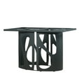 thumbnail image 3 of 72.38" Rectangular Dining Table With Black Sintered Stone Panel And Iron Base For 6-8 People Modern Table, & Heavy-duty Metal, Accommodates, 3 of 6