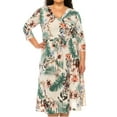 thumbnail image 4 of MOA Collection Women's Plus Size Wrap Dress with Deep V-Neck and Waist Tie, 4 of 6