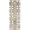 thumbnail image 2 of Safavieh Dip Dye Flower Distressed Wool Runner Rug, Ivory/Brown, 2'3" x 6', 2 of 7