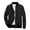 Black, variant on Daolelai Men's Baseball Jacket Solid Color Jacket Long Sleeve Collarless Coat