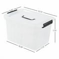 thumbnail image 7 of 12 Quart Plastic Storage Box with Handle, 6 Pack Clear Latching Container Bin, 7 of 7