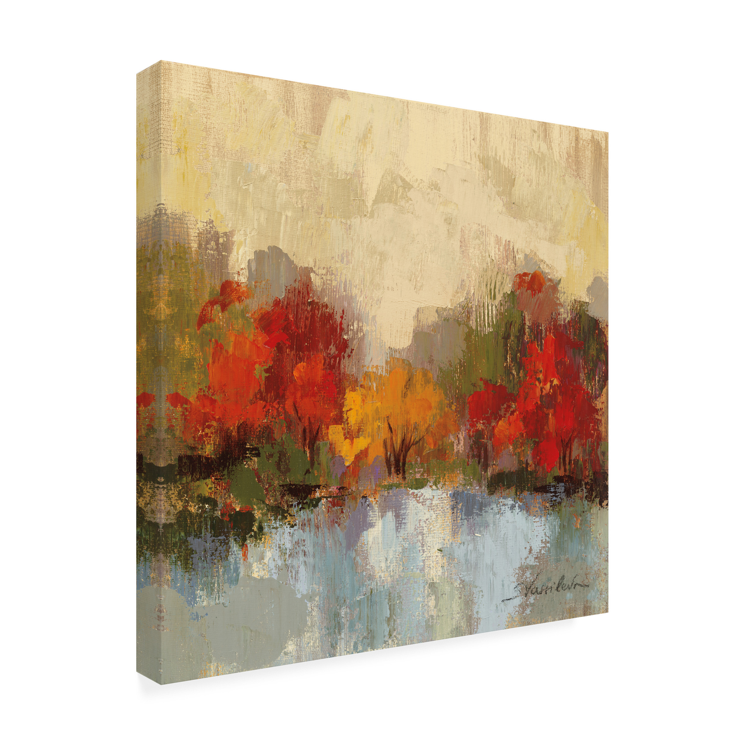 Trademark Fine Art 'Fall Riverside I' Canvas Art by Silvia Vassileva