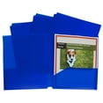thumbnail image 3 of C-Line Two-Pocket Poly Portfolios with Three-Hole Punch, Blue, Box of 25, 3 of 4