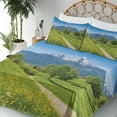 thumbnail image 3 of Ambesonne Mountain Fitted & Top Sheet Set with Shams, Spring Scenery in Alps, Multicolor, 3 of 5
