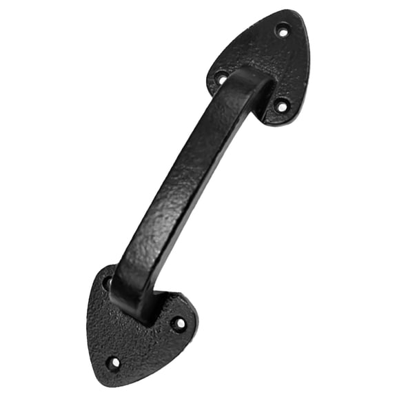 Barn Door Handles, Cast Iron Gate Handles for Wooden Fences Outdoor, Door Grip, Black Pull Handle for Shed Barn Fence Door
