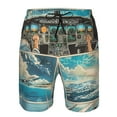 thumbnail image 3 of Zufioo Comic Airplane Cockpit Illustration for Men's Casual Beach Shorts, Sports Fitness Quick-drying Drawstring Shorts with Pockets for Home Wear-3X-Large, 3 of 6