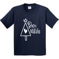 thumbnail image 3 of Inktastic Buon Natale Christmas Tree with Heart and Star Youth T-Shirt, 3 of 5