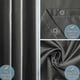thumbnail image 3 of Shower curtain 200x200 cm with 12 hooks, extra wide, weighted, mildew resistant, dark blue, waterproof, large shower curtain, polyester fabric, 3 of 4