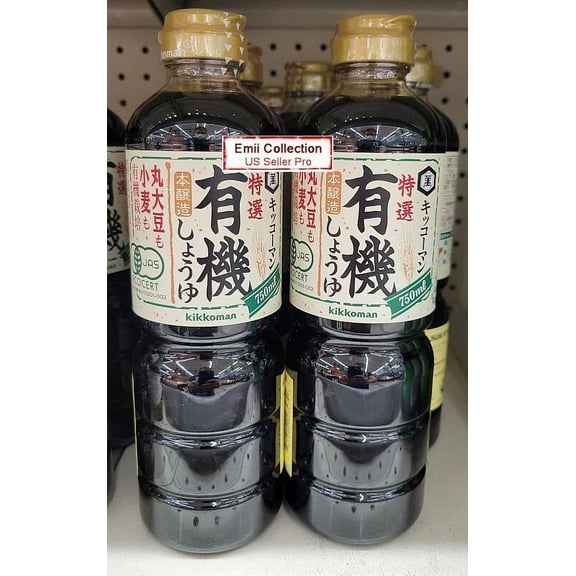Kikkoman Tokusen Organic Soy Sauce 25.4fl oz 750ml (2 Bottles)