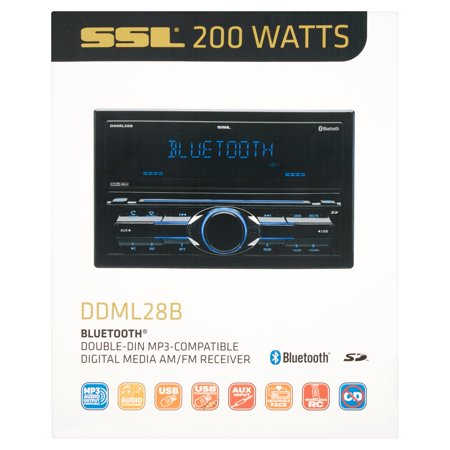SSL Double-DIN MP3 Compatible Digital Media AM/FM Receiver