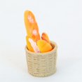 thumbnail image 4 of Set de exhibición de pan falso en miniatura | Modelos realistas de pan de resina con mini canasta | Decoración de cocina, accesorio de fotografía, accesorios para casa de muñecas | 2 Sets, 4 of 7