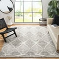 thumbnail image 2 of SAFAVIEH Kenya Lilly Diamond Wool Area Rug, Gray/Ivory, 6' x 9', 2 of 9