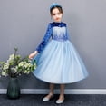 thumbnail image 2 of KAWELL Blue Costume, Game Theme Dress for Girls Snowflake Princess Adventure Dress Up Christmas Costumes for Kids, 2 of 7