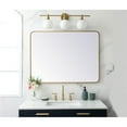 thumbnail image 2 of Soft corner metal rectangular mirror 30x40 inch in Brass, 2 of 5