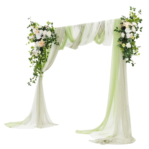 Green Artificial Arch Flowers Kit Pack of 5, Wedding Decorations for Reception with Hanging Flowers, Wedding Arch Silk Floral Arrangements Ceremony Backdrop Bridal Shower Party Decor