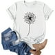thumbnail image 2 of Gibobby Blusas De Mujer Mangas de impresión Mujeres Tops T camisa suelta corta O cuello Blouse Casual Women's Blouse（Blanco， XXL), 2 of 5