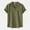 Army Green, variant on CaiJunJia George Men's Solid Color Lapel Cotton Linen Loose And Thin Daily Casual Shirt Short Sleeved Lapel Top Shirt
