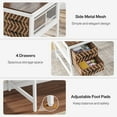 thumbnail image 5 of Tribesigns 63 inch Executive Desk, Farmhouse Computer Desk with 4 Drawers for Home Office, Brown & White, Set of 2, 5 of 6
