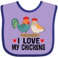 thumbnail image 3 of Inktastic Chicken Farmer I Love My Chickens Boys or Girls Baby Bib, 3 of 4