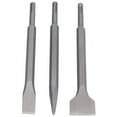 thumbnail image 4 of Hammer Drill Chisels Set, Scaling Flat Point Chisel Kit Torsion Resistant Standard Size  For  For  Electrical Tools For  Round Handle, 4 of 8