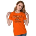 thumbnail image 4 of Hawaii Hibiscus Flower Distressed HI Womens Fitted Plus Size Graphic Tee Brisco Brands 2X, 4 of 5