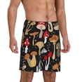 thumbnail image 2 of Fotbe Various Mushrooms Pajama Shorts for Men, Men's Pajama Bottoms, Sleepwear,Short Pajama Pants-4X-Large, 2 of 9