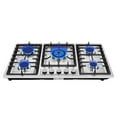 thumbnail image 2 of Stainless Steel 5-Burner Stove, Top Built-In Gas Propane Cooktop Stove for Restaurants, 2 of 16