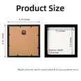 thumbnail image 2 of Muzilife 8x8 inch Shadow Box Picture Frame with Linen Board Deep Wood Glass Display Case, Black, 2 of 7
