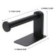 thumbnail image 5 of EeaseMX Portarrollos de papel higiénico de acero inoxidable sin agujeros para baño, color negro, 5 of 7
