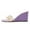 Purple, variant on XYD Women Woven Strap Wedge High Heel Slide Sandals Square Open Toe Slip On Mules Elegant Beach Dressy Shoes Size 14 Brown