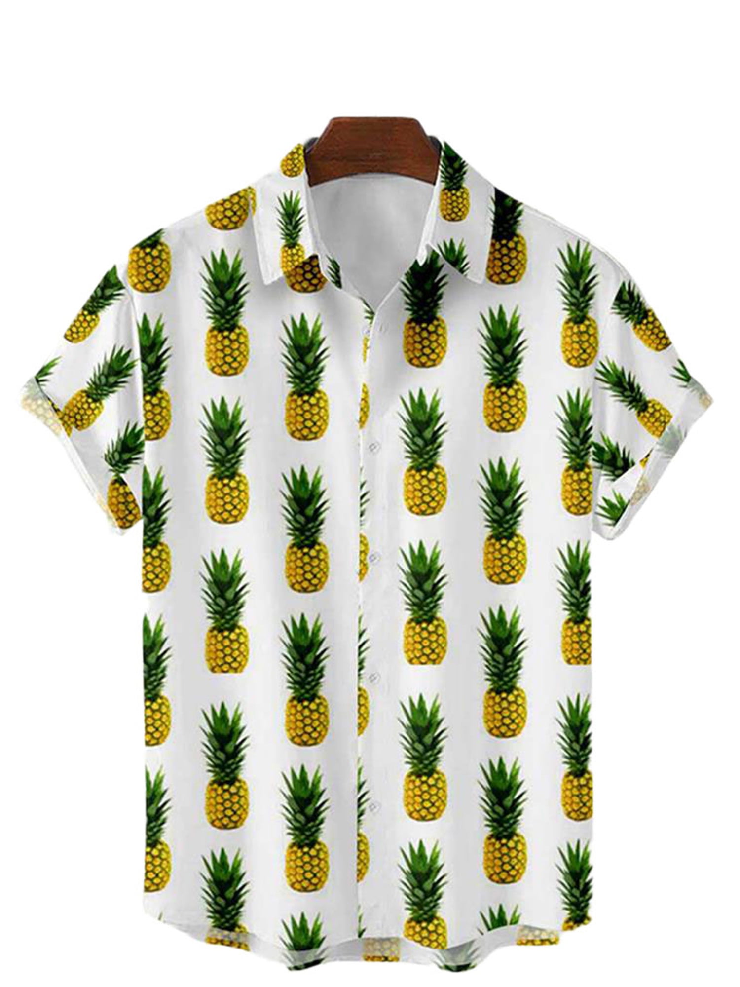 mens short sleeve pineapple shirt