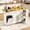 White 69", variant on 63" Drop-Leaf Kitchen Island Cart with & Sliding Top, Rolling Island Table with Trash Can Storage & Power Outlet, 100lbs Load Capacity
