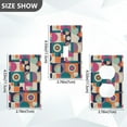 thumbnail image 7 of Yayeee Toggle Light Switch Wall Plate 1-Gang 4.5"x2.7" Home Decorative Outlet Cover, Orange Geometric, 7 of 7