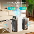 thumbnail image 4 of Oneisall 2 Pack Double-Sided Replacement Filter for PP02 Pet Air Purifier, Black, 4 of 6