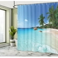 thumbnail image 5 of Ambesonne Travel Shower Curtain, Anse Lazio Beach Surf, 69"Wx70"L, Turquoise Blue Green, 5 of 5