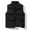 Black, variant on Busydd Mens Puffer Vest Sleeveless Zipper Button Puffy Vest Casual Lightweight Warm Winter Vest Oversized Solid Color Outerwear Vests Plus Size Vest Jacket with Pockets S-3XL