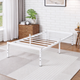 thumbnail image 6 of Auroral Zone 14 inch Twin-XL Metal Platform Bed Frame, Heavy Duty Mattress Foundation, No Box Spring Required, White, 6 of 6