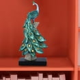 thumbnail image 3 of Estatua decorativa de pavo , escultura, figurita, el , decoración para hogar, de resina para boda, estantería, decoración de Colco  estatua de pavo real, 3 of 8