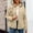 Beige, variant on Womens Blue Quilted Hooded Jacket - 100% Polyester, Lightweight Warmth, Diamond Quilt, Machine Washable, Flattering Fit, Sizes S-XXL for Spring/Fall Layering,Size L