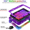 thumbnail image 2 of SUPNICE Case for iPad Mini 7 Case (A17 Pro 2024), iPad Mini 7th/6th Generation Case, Full-Body Drop Protection iPad Mini 7/6 Case with 360° Rotate Hand Shoulder Strap/Stand, Purple, 2 of 8