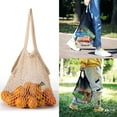 thumbnail image 3 of Xinyolin Vegetable Hanging Bag Reusable See-through Hollow Out Large Capacity Kitchen Ginger Ginger Fruit Storage Net Pouch Shopping Bag Grocery Pouch, 3 of 8