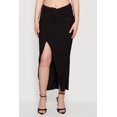 thumbnail image 3 of Women's Textured Knit Twist Front Asymmetrical Slit Skirt, 3 of 4